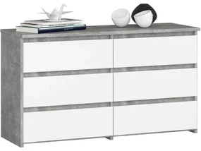 Komoda CL100 6SZ betón / biela