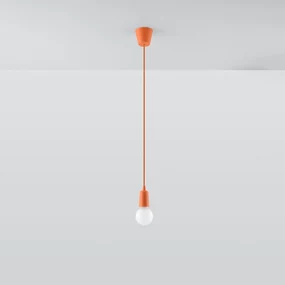 Závesné svietidlo Diego 1, oranžové telo svietidla