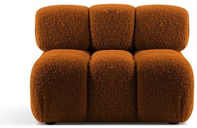 Oranžový modul pohovky z textílie bouclé (stredový diel) Bellis – Micadoni Home