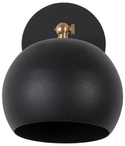 Čierne nástenné svietidlo ø 15 cm Sivani – Opviq lights