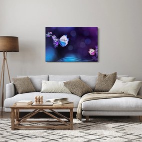 Obraz - Motýle na levanduli (90x60 cm)
