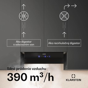 Klarstein Ventimate digestor, dotykové ovládanie, odsávanie/recirkulácia, EEK A+, 3 úrovne, LED, tichý