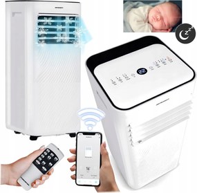 Prenosný klimatizátor 9000 Btu, odvlhčovač do domácnosti, kancelárie, tichý, celoročný