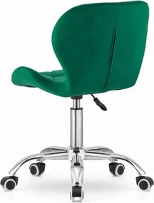 Otočná stolička AVOLA velvet - zelená