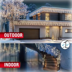 Vianočný svetelný záves 400LED - 15m+ ovládač