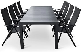 Záhradný jedálenský set Grande Pasto + 8x kovová stolička Pia
