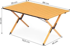 Skladací turistický, kempingový stolík Šírka: 60 cm | Dĺžka: 90 cm