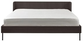 Čierna dvojlôžková posteľ v dekore duba 180x200 cm Wrap – Bonami Selection