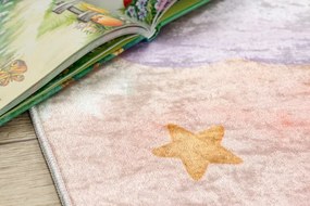 Detský koberec protišmykový BAMBINO 61510 krémový / ružový