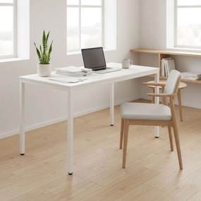 Kuchynský stôl biely 120 x 60 cm – univerzálny stôl pre 4–5 osôb