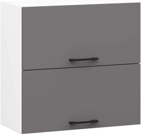 Horná kuchynská skrinka OLIWIA W60 G2 H580 biela / grafitová / sivá