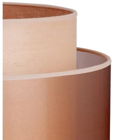 Duolla - Stolná lampa WOOD BOHO 1xE27/15W/230V pr. 25 cm medená/hnedá/béžová