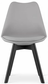Set dvoch jedálenských stoličiek MARK sivý - čierne nohy (2 ks)