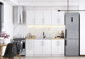 Spodná kuchynská skrinka so šuplíkmi INEZ - 40 cm - biela/dub craft zlatý