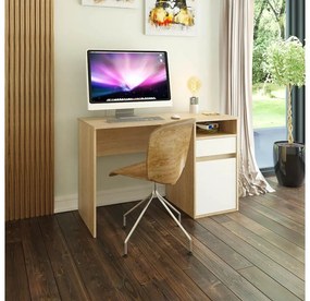 PC stolík Bolegy (dub sonoma + biela) . Vlastná spoľahlivá doprava až k Vám domov. 1097193