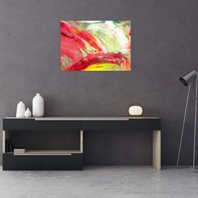 Sklenený obraz abstrakcie - maľba (70x50 cm)
