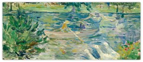 Obraz - Berthe Morisot, Girl in a Boat with Geese, reprodukcia (120x50 cm)