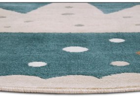 Modrý detský koberec ø 140 cm Crown – Hanse Home