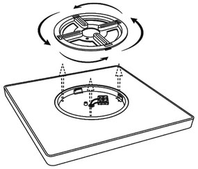 Top Light - LED Stropné svietidlo REVIT LED/50W/230V 3000-6500K 50x50 cm biela+DO