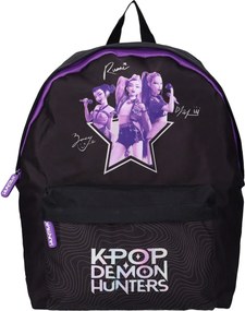 Dievčenský batoh KPop Demon Hunters HUNTR/X – motív Purple Stars - 24L