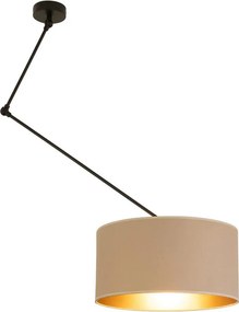 LED Nastaviteľný luster na tyči GORTA 1xE27/60W/230V béžová/zlatá