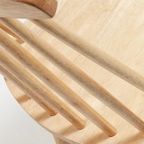 Jedálenské stoličky v súprave 2 ks z kaučukového dreva v prírodnej farbe – Kave Home