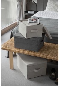 Béžový látkový úložný box s vekom 35x19x26 cm Soft Storage – Bigso Box of Sweden