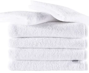 Sada uteráky a osušky bavlnené biele 4 ks 50 x 90 cm + 2 ks 70 x 140 cm EMI