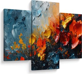 Obraz - Abstraktná maľba kvetov III. (90x60 cm)