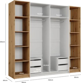 Šatníková skriňa Verona 250