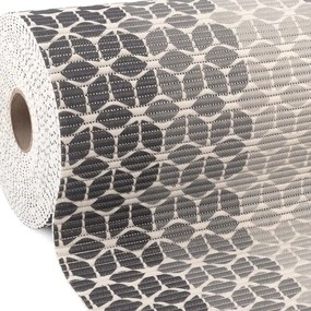Kúpeľňová penová rohož / predložka PRO-097 Sivé geometrické tvary - metráž šírka 65 cm