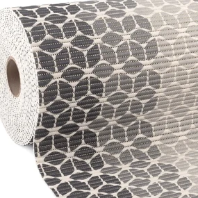 Kúpeľňová penová rohož / predložka PRO-097 Sivé geometrické tvary - metráž šírka 65 cm
