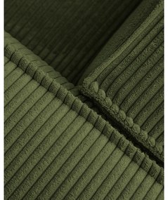 Tmavozelená menčestrová pohovka Kave Home Blok