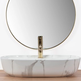 Rea Aura, umývadlo na dosku 61x41x13 cm, imitácia kameňa, REA-U8003