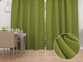 Biante Dekoračný záves Rongo RG-095 Olivovo zelený 140x160 cm