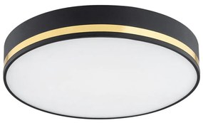 Argon 6141 - Stropné svietidlo AMORE 3xE27/15W/230V pr. 45 cm čierna/zlatá