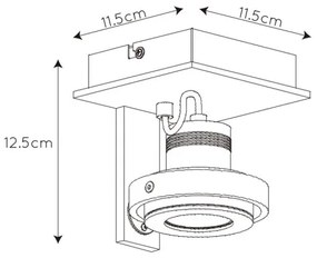 Lucide 17906/06/31 - LED Bodové svietidlo GU10/5W/230V
