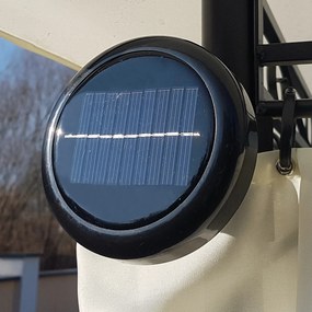 Záhradný altánok s LED solárnym osvetlením BestBerg BBGG-11 / 300 x 400 x 275 cm / béžová
