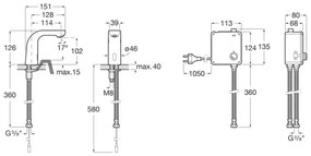 Roca A5A5709C00 - Bezdotyková umývadlová batéria L20 230V lesklý chróm