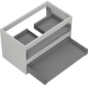 Mexen Box-A, závesná skrinka 80 cm, 2 zásuvky, matná sivá, 91AX0-0800-470-2-62