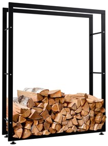 Stojan na drevo Keri V2 25x100x125, čierna