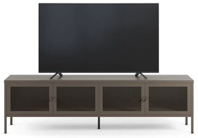 Sivý kovový TV stolík 160x50x35 cm Fayna – Marckeric