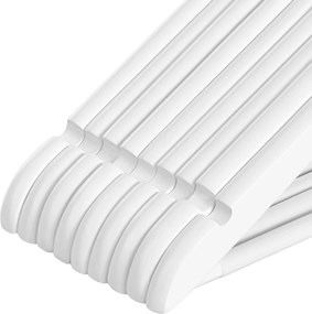 Drevené vešiaky na šaty, sada 20 ks, farba biela a rosegold