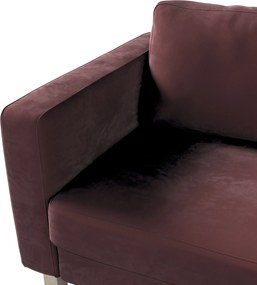 Poťah na sedačku Karlstad (nerozkladací, 3-miestny, krátky) farba produktu červená látka lesklá, zamatová