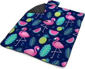 Sablio Plážová deka Ružové plameniaky: 200x140 cm