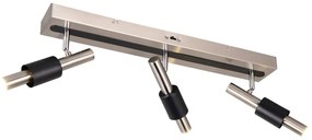 Čierne/v striebornej farbe LED bodové svietidlo 20,5x63 cm Ikaris – Trio Select