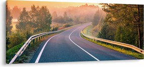 Obraz - Cesta pri východe slnka (120x50 cm)