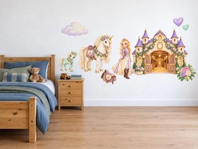 Princezna a jednorožčí stáj arch 46 x 34 cm