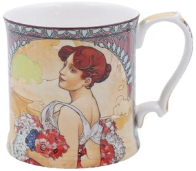 HOME ELEMENTS Porcelánový hrnček 360 ml, Mucha Leto