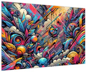 Obraz - Pestrofarebné graffiti (90x60 cm)